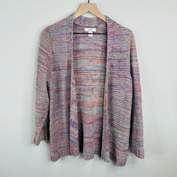 CJ Banks Womens Sweater Size‎ X (14W) Multicolor Long Sleeve Open Cardigan - Picture 1 of 5